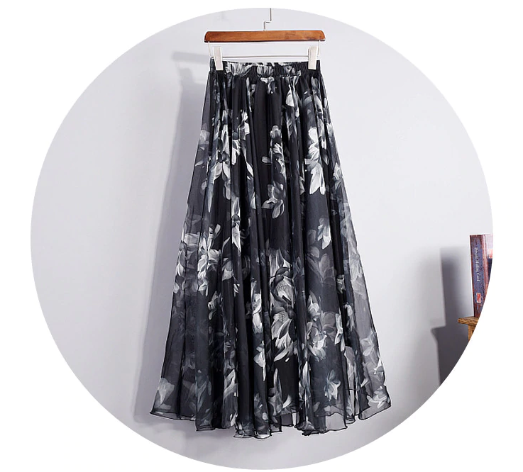 Chiffon skirt summer