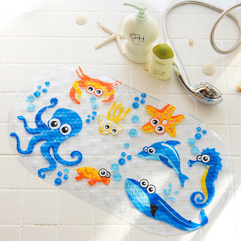 Cartoon PVC Bathroom Mat - Fun Non-Slip Floor Mat