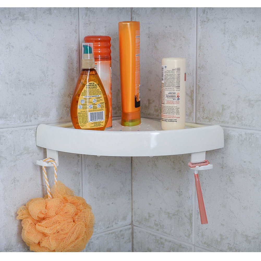 Triangle Bathroom Corner Shelf - Suction Cup Storage Rack