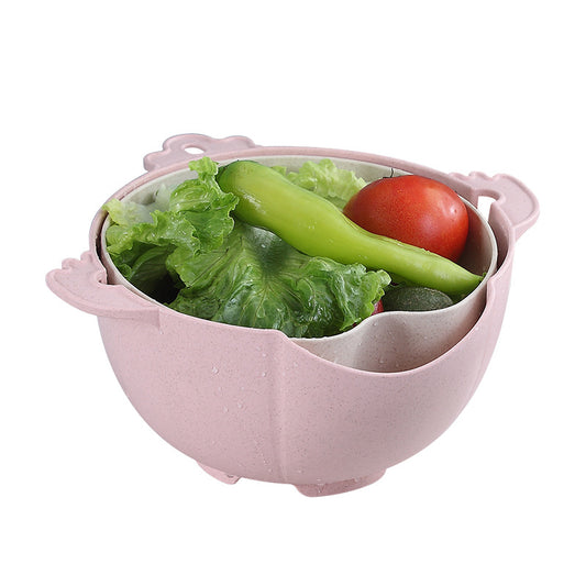 Double-Layer Drain Basket - Kitchen Food Strainer