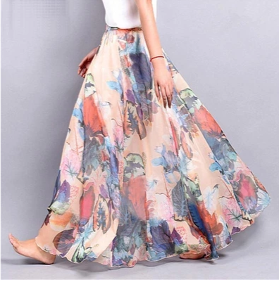 Chiffon skirt summer