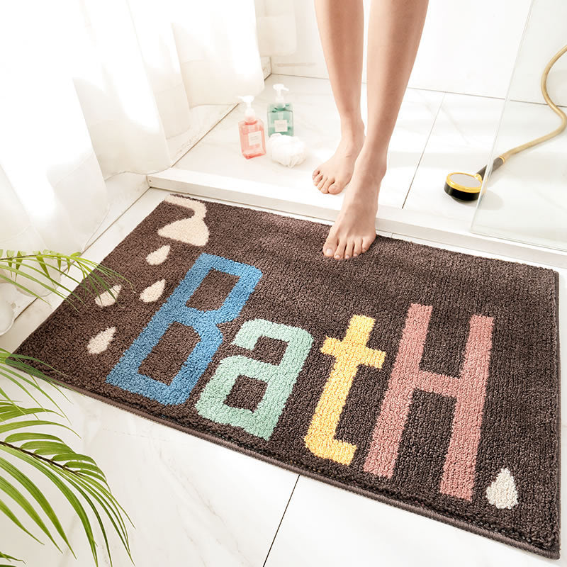 Absorbent Bathroom Floor Mats - Non-Slip Toilet Rugs