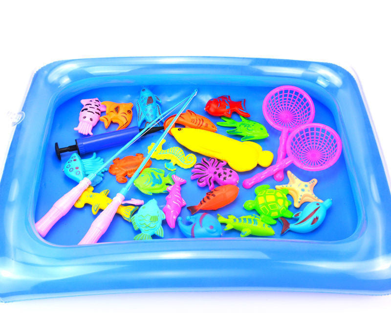 Puzzle Baby Children Fishing Toys Pool Set Magnetic