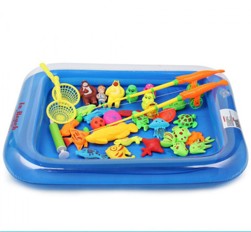 Puzzle Baby Children Fishing Toys Pool Set Magnetic