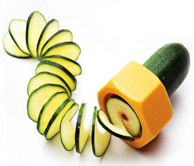 Spiral Knife Vegetable Cutter - Cucumber Slicer & Kitchen Gadget