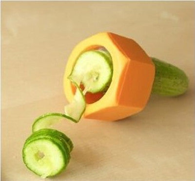 Spiral Knife Vegetable Cutter - Cucumber Slicer & Kitchen Gadget