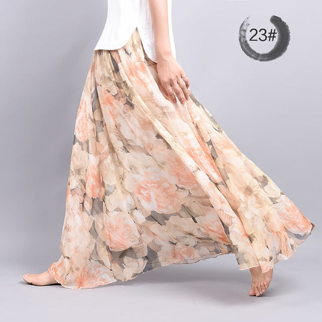 Chiffon skirt summer