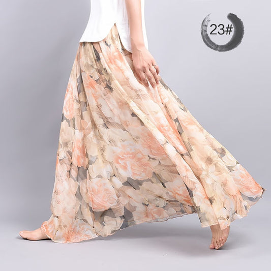 Chiffon skirt summer