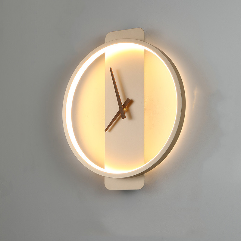 Nordic Bedside Wall Lamp - Clock Design Bedroom Light