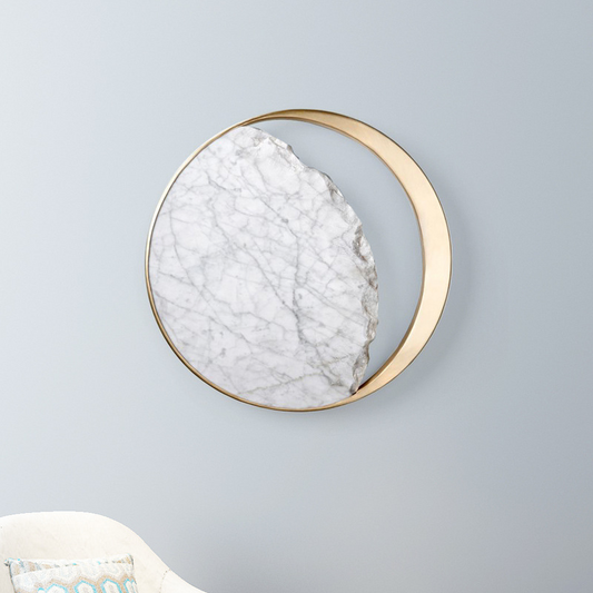 Marble Bedside LED Wall Lamp - Creative Eclipse Design Sconce