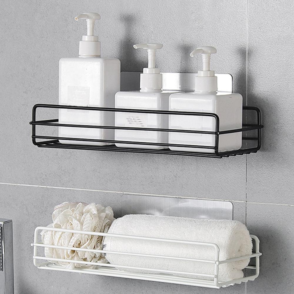 Punch-Free Bathroom Shelf - Easy Install Storage Solution