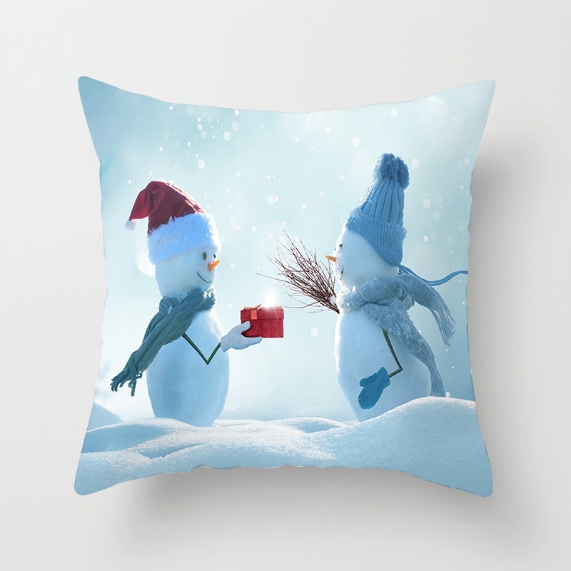 Snowman Christmas Pillow Case - Festive Home Decor