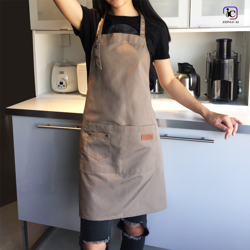 Pure Color Kitchen Apron - Home Cooking & Baking Wear