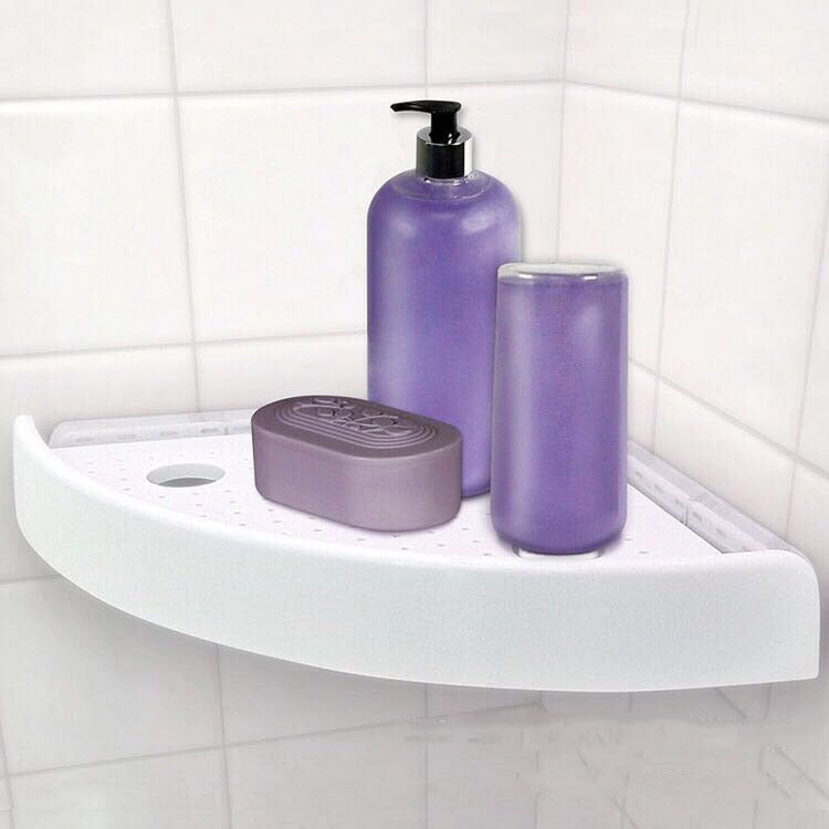 Triangle Bathroom Corner Shelf - Suction Cup Storage Rack