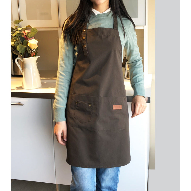 Pure Color Kitchen Apron - Home Cooking & Baking Wear