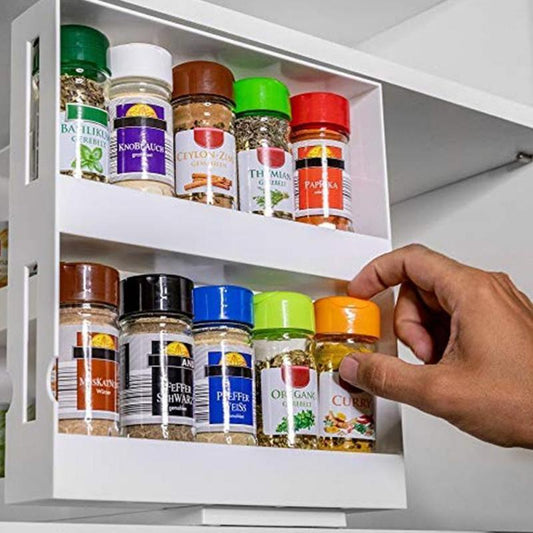 Rotating Spice Rack - Kitchen Organizer for Seasoning Jars