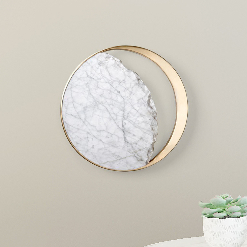 Marble Bedside LED Wall Lamp - Creative Eclipse Design Sconce