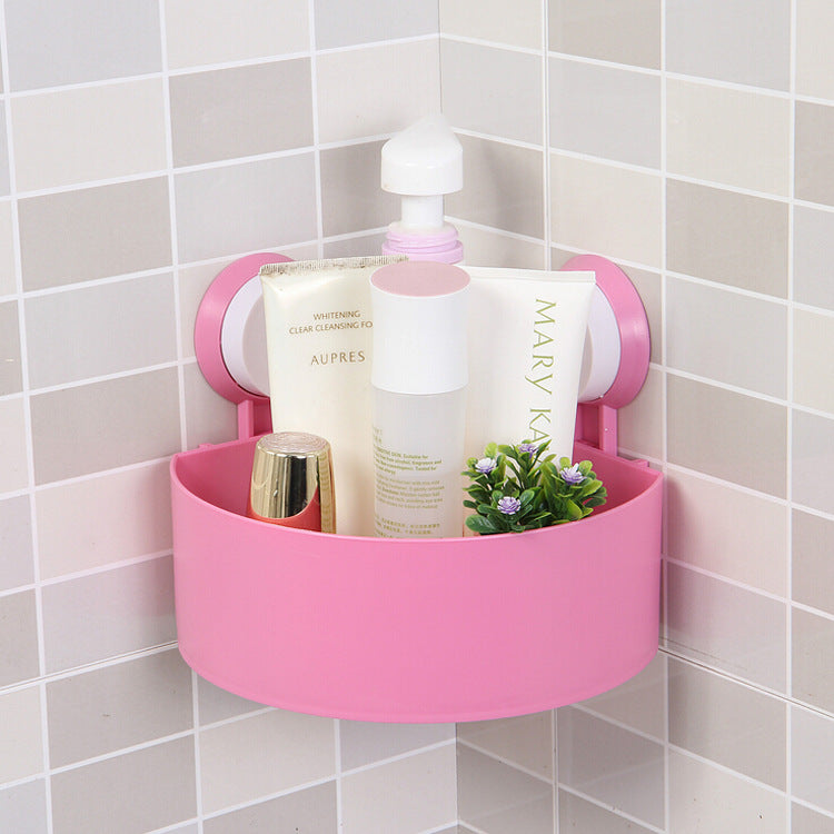 Triangle Suction Cup Bathroom Rack - Space-Saving Storage