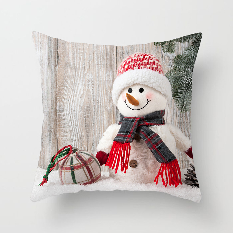 Snowman Christmas Pillow Case - Festive Home Decor