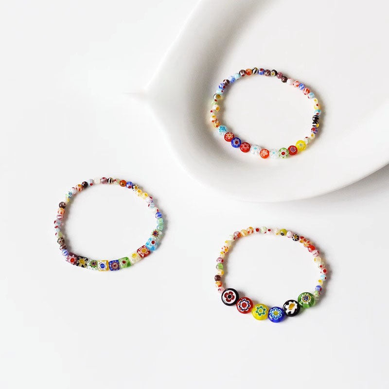 Women's All-match Rainbow Beaded Bracelet