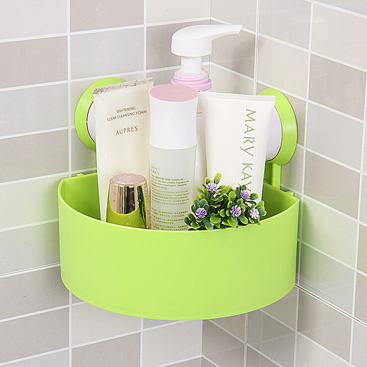 Triangle Suction Cup Bathroom Rack - Space-Saving Storage