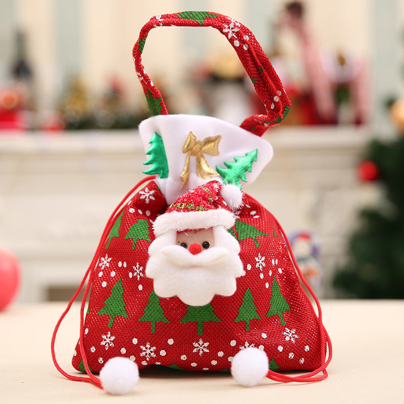 Christmas Santa Claus Strings Drawstring Xmas Gift Bags