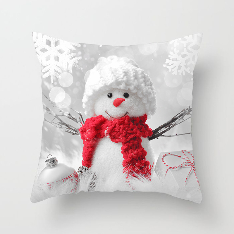 Snowman Christmas Pillow Case - Festive Home Decor