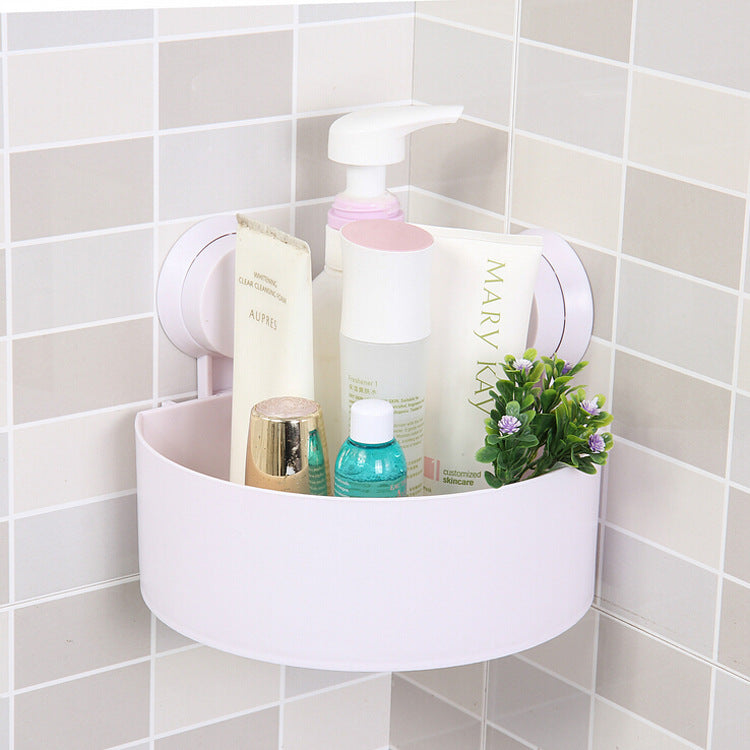 Triangle Suction Cup Bathroom Rack - Space-Saving Storage