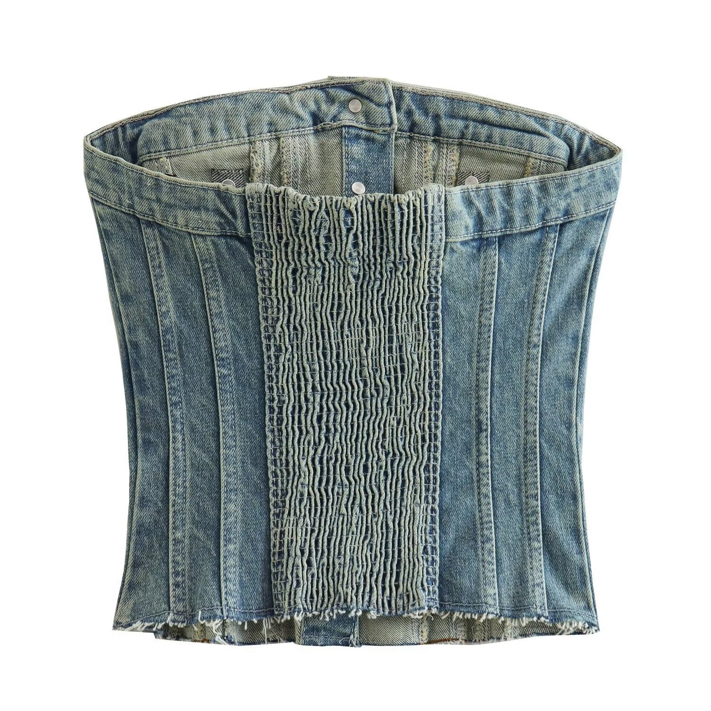 Women's Denim Short Vest Top