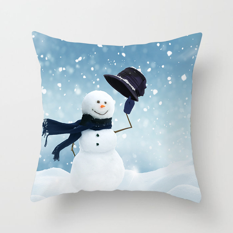 Snowman Christmas Pillow Case - Festive Home Decor