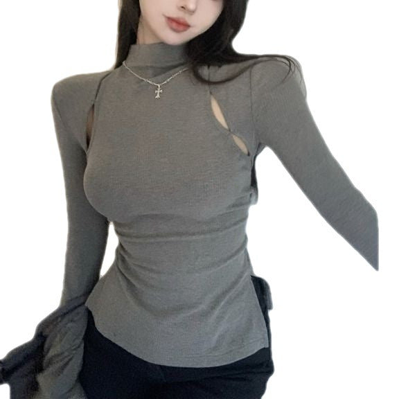 Niche Retro Style Fashionable Long Sleeve Chic Top