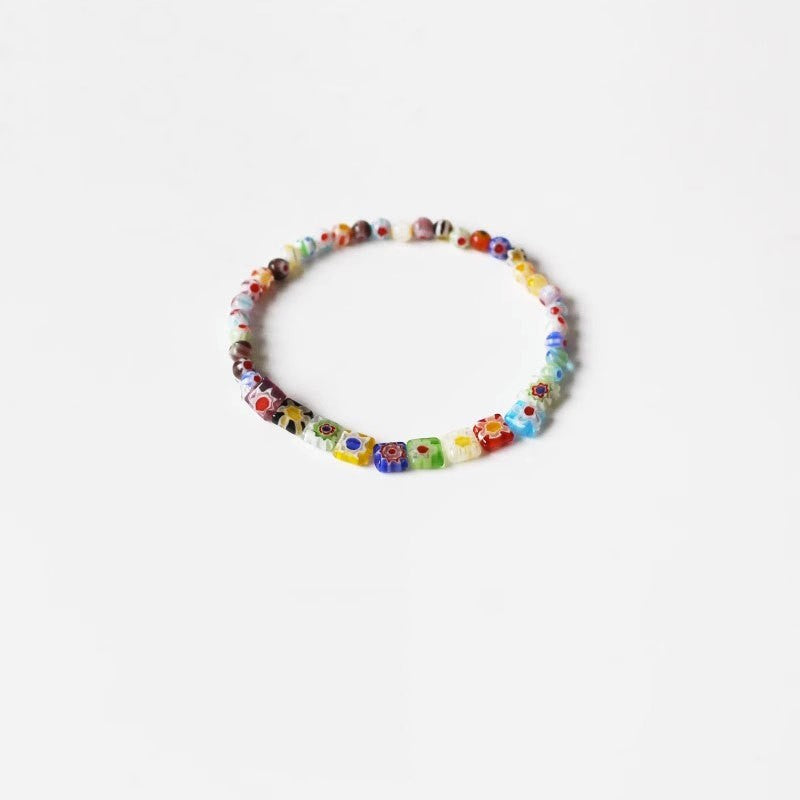 Women's All-match Rainbow Beaded Bracelet