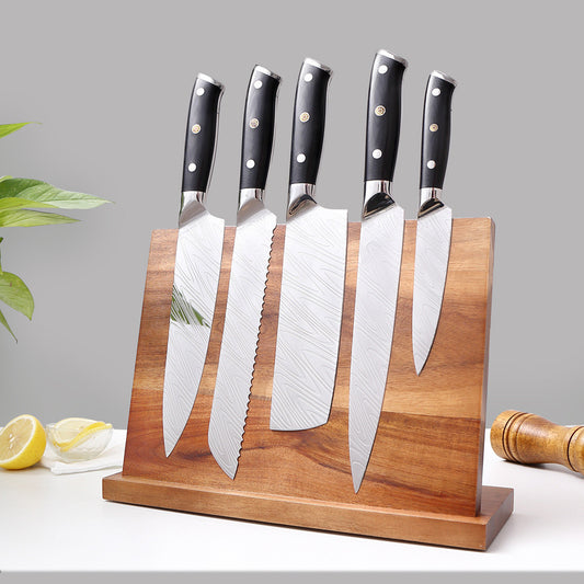 Magnetic Wooden Knife Holder - Kitchen Knife Storage Rack