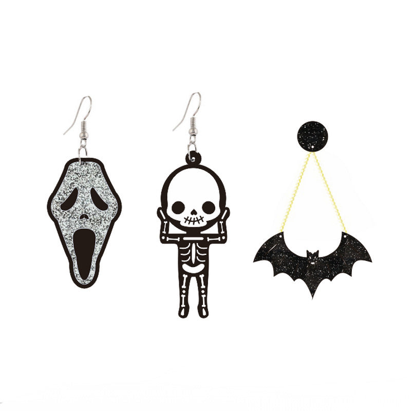 Halloween Skull Ghost Horror Earrings