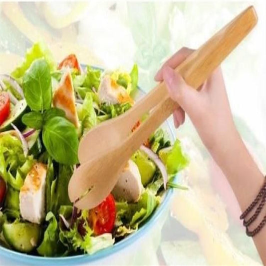 30 CM Bamboo Food Clip - Lengthened Wooden Kitchen Tongs