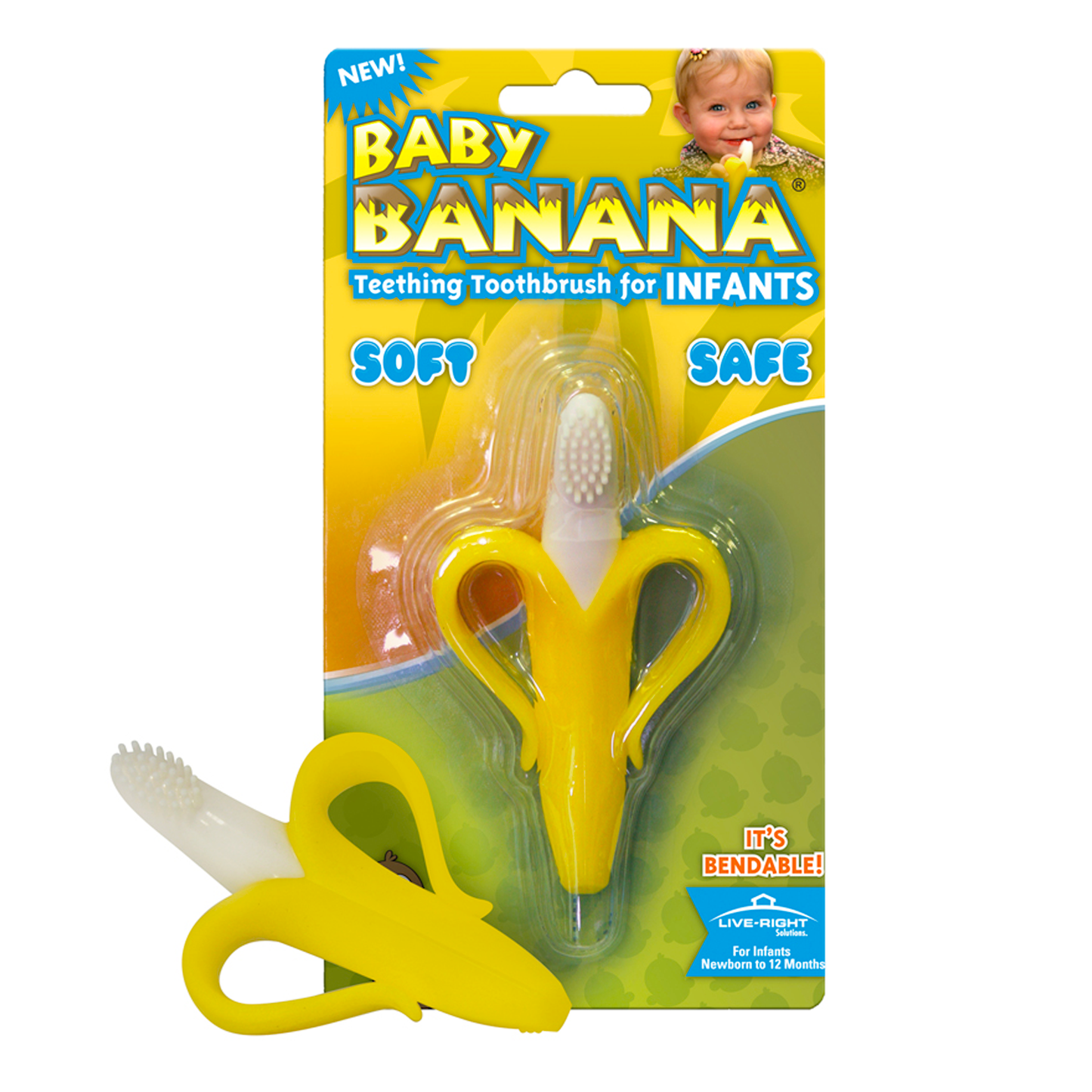 Baby Teething Toothbrush Banana Shape Teether Toy